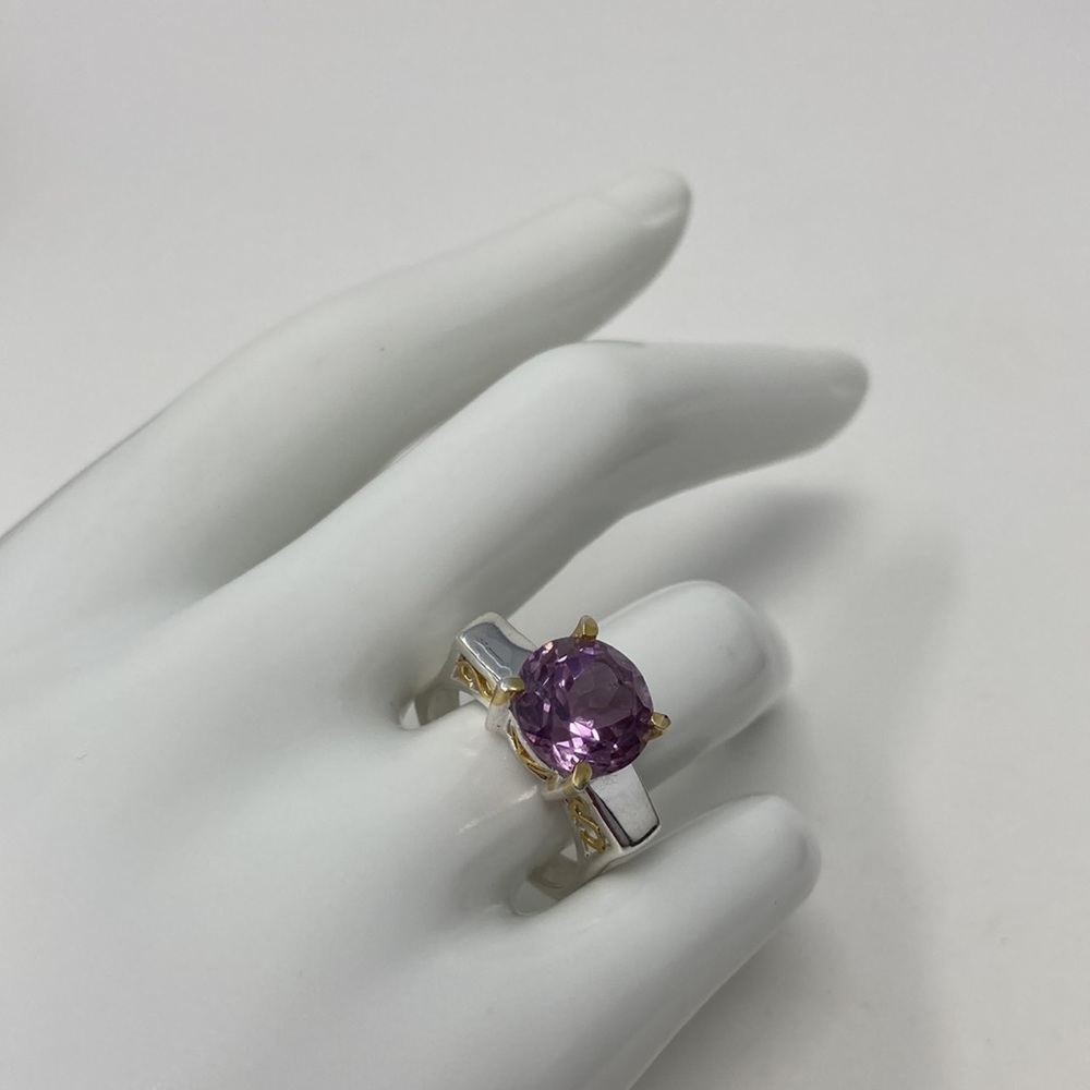 Gorgeous Art Deco Unique Genuine Amethyst Ring - Picture 7 of 9